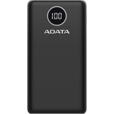 Acumulator extern ADATA 20000mAh, Quick Charge 3.0 + PD 18W, 2 x USB &, 1 x USB-C, P20000QCD 20.000 mAh, Total 3A, Negru