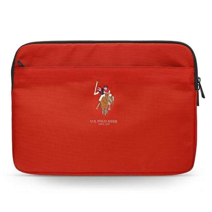 Guess, Notebook/táblagép tok, US Polo Assn, hímzésgyűjtemény, 13 hüvelykes, piros, nylon