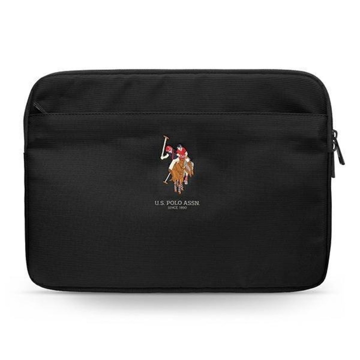 Калъф за лаптоп/таблет, US Polo Assn, колекция бродерии, 13 инча, черен, найлон