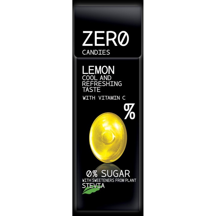 Bomboane Zero Ice Blue cu Aroma de Lamaie, Zero Zahar, 32 g, 6 Cutii/Set