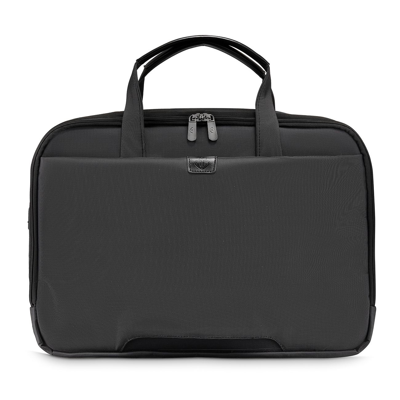 Geanta laptop, Zagatto Oxford, 17.3", 33x46x17.5 cm, Negru, Manere din piele ecologica, Buzunar Rfid Secure, Atasabila la troler, Impermeabila, Buzunar laptop captusit cu spuma antisoc, Multifunctionala, ZG133