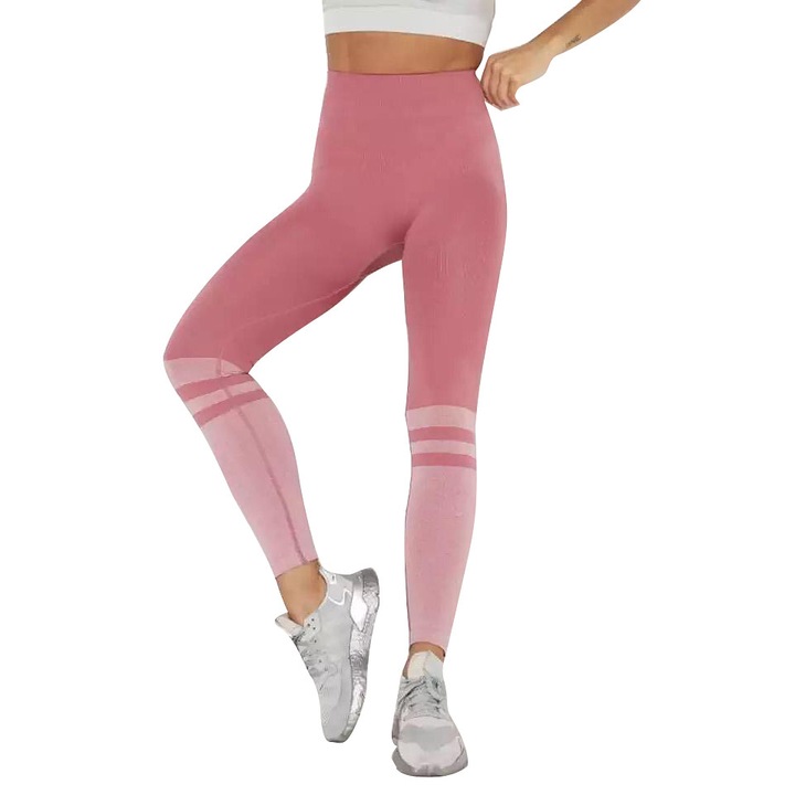 Colanti Fitness WNY PRO fara sudura de baza stramte modelatori cu talie inalta WCLNT8215, Roz