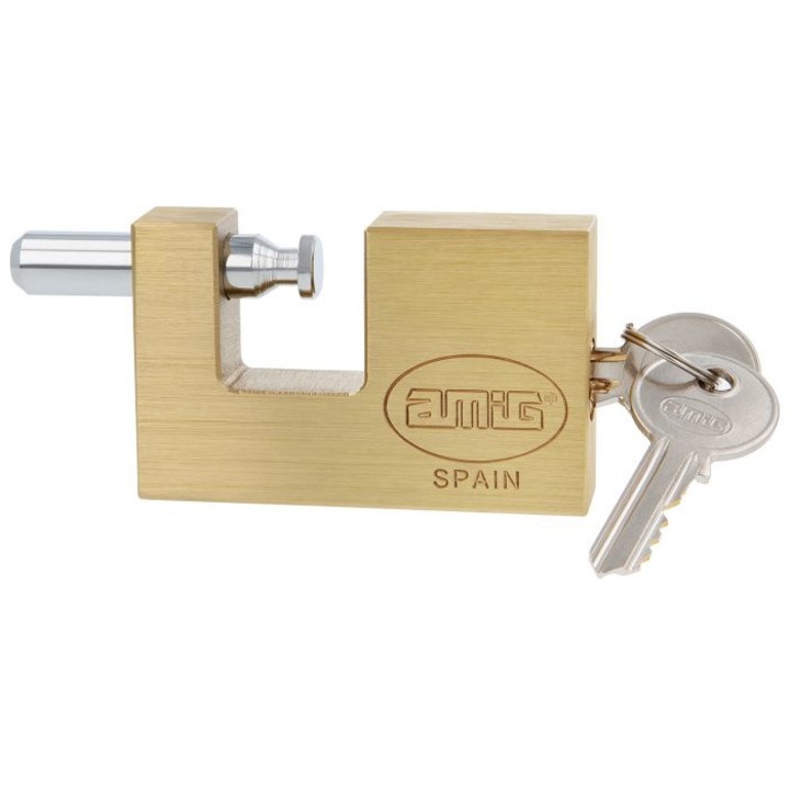 Incuietoare de siguranta, Amig, Metal, 60 mm, Auriu