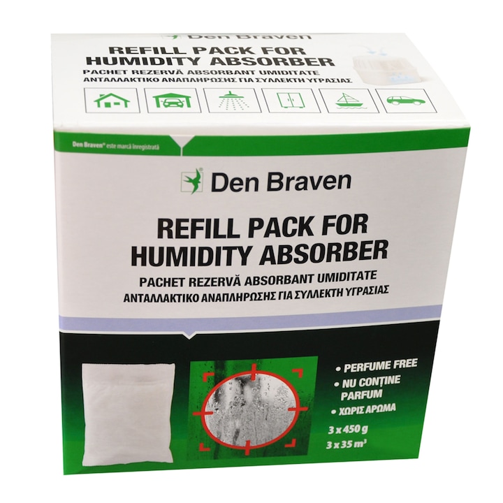 Set absorbant de umiditate si 20 rezerve, AquaFloow, 20 x 500 g