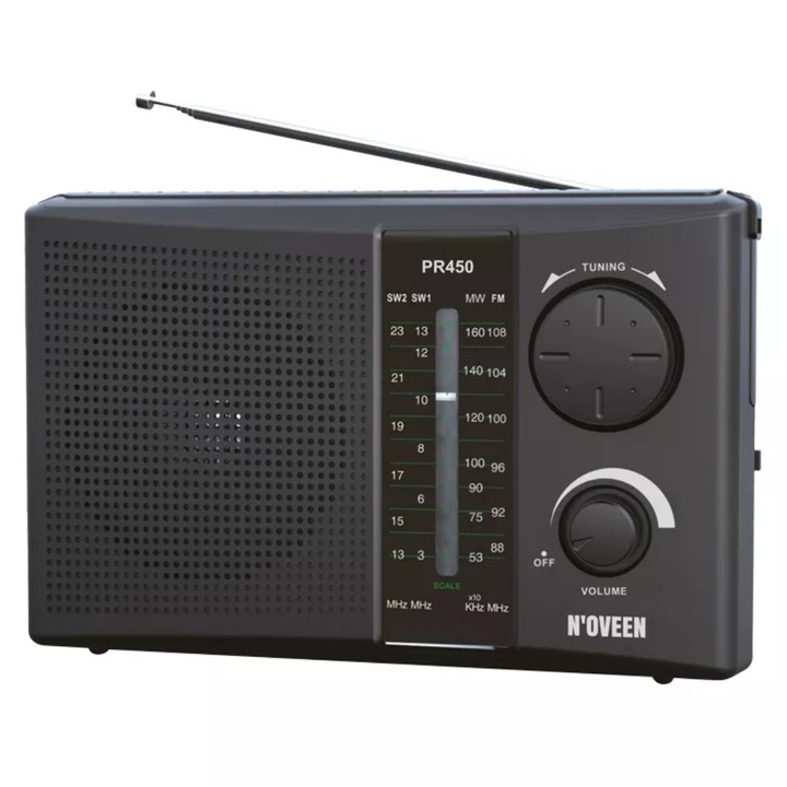 Radio portabil, Noveen 4 benzi radio - Negru
