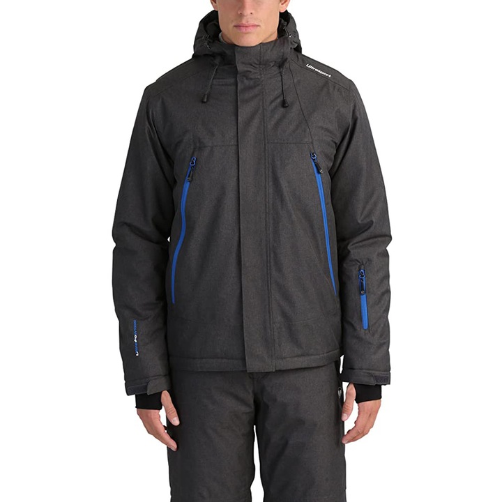 Jacheta de schi barbati, Ultrasport, Poliester, Gri inchis/Albastru, S