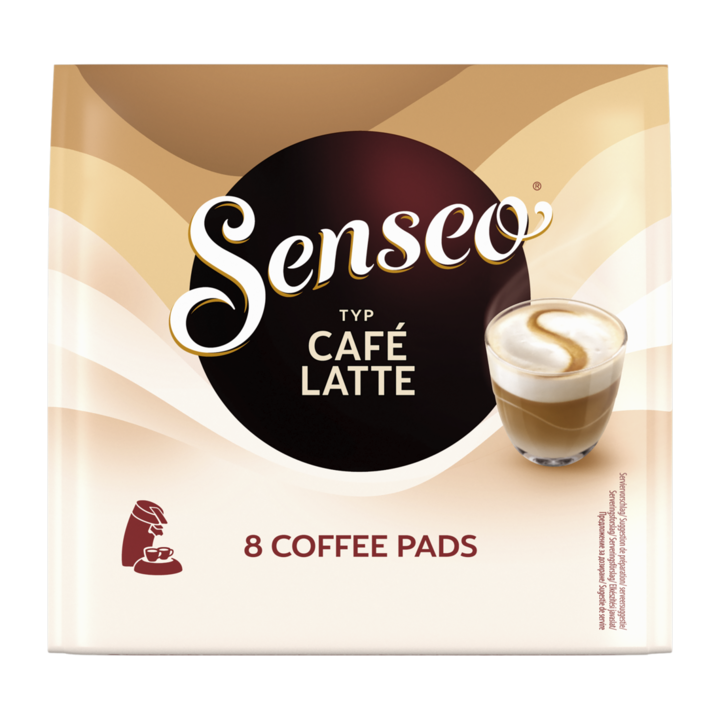 Paduri de cafea SENSEO Cafe Latte, 8 bauturi, 92 g
