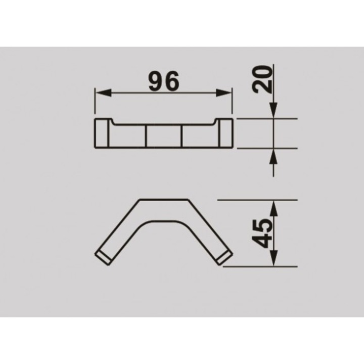 Akasztó Inter Ceramic Erin ICA 2553, króm