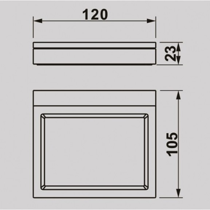 Szappantartó Inter Ceramic Erin ICA 2559, Króm, Üveg