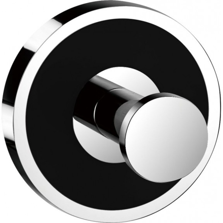 Cuier Inter Ceramic Ella ICA 3453B, Single, Crom, Negru