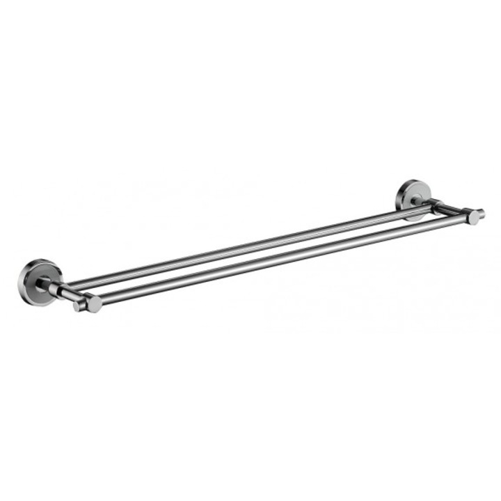 Törölközőtartó Inter Ceramic Ava ICA 3448W, dupla, króm, fehér