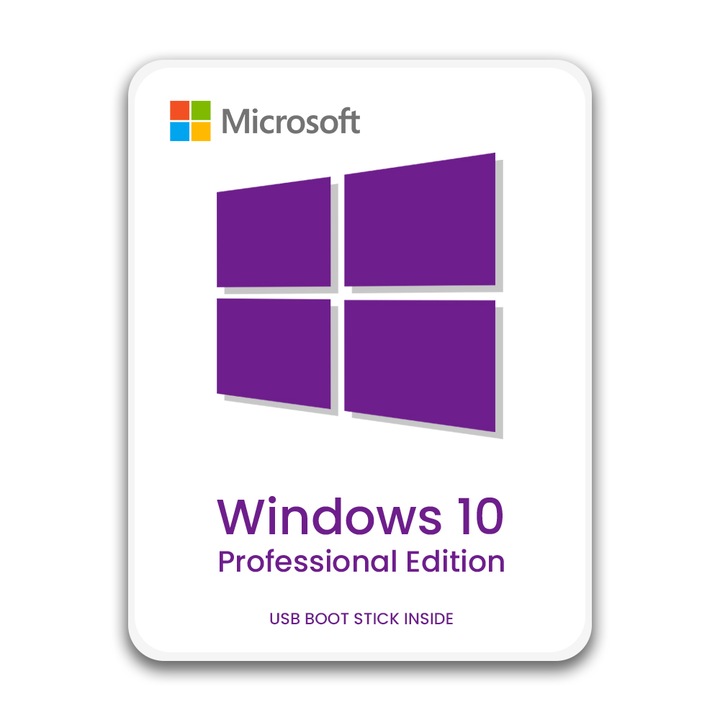 Microsoft Windows 10 Professional, Többnyelvű, 32-bit/64-bit, stick USB