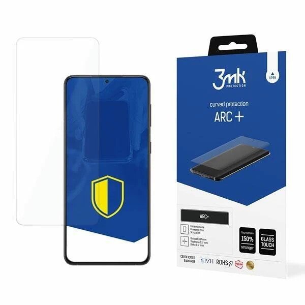 Folie Silicon 3mk Arc Plus, Compatibila Cu Samsung Galaxy S22+ Plus, Transparent, Ultra Rezistenta