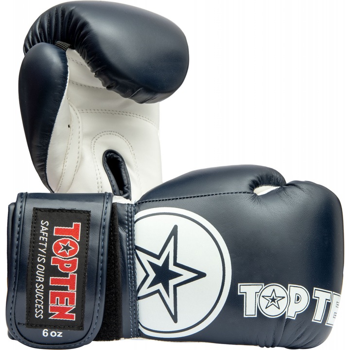 Manusi box copii KIDS, Top Ten, Albastru/Auriu 8OZ