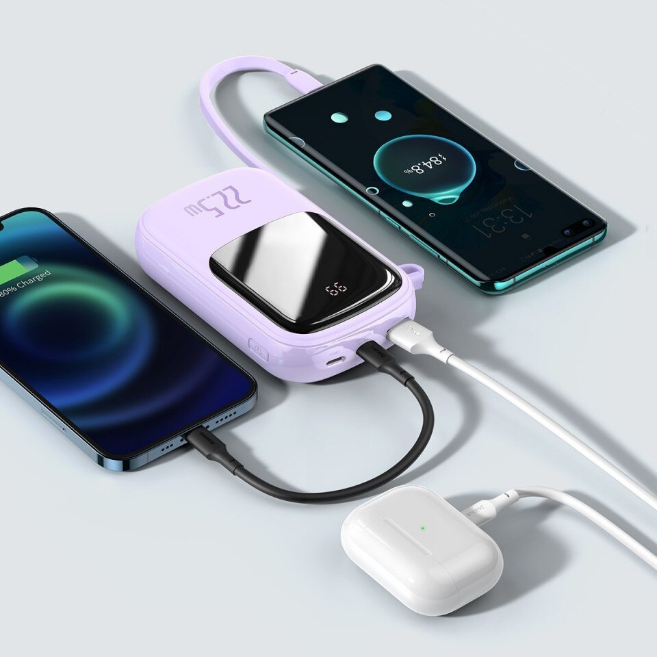 Външна батерия Baseus Q pow Digital Display 20000mAh, IP, USB, USB-C ...