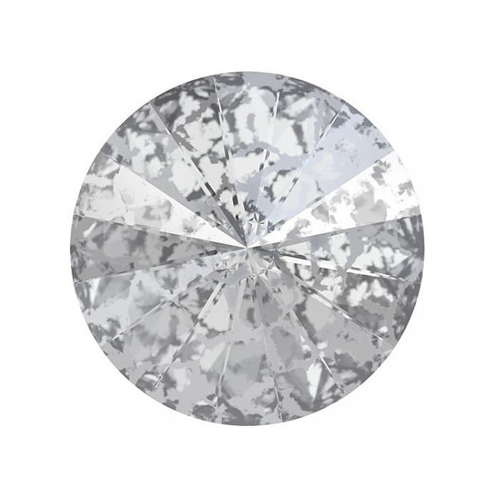 Set 2 cristale Swarovski pentru bijuterii, Rivoli Chaton (1122), 14mm, Argintiu