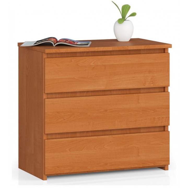 Скрин Akord Furniture Factory, 3 чекмеджета, 57 х 60 х 35 см, бледо, елша