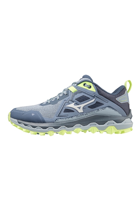 Mizuno, Обувки за бягане Wave Mujin 8, Прашно синьо/Електриковозелен
