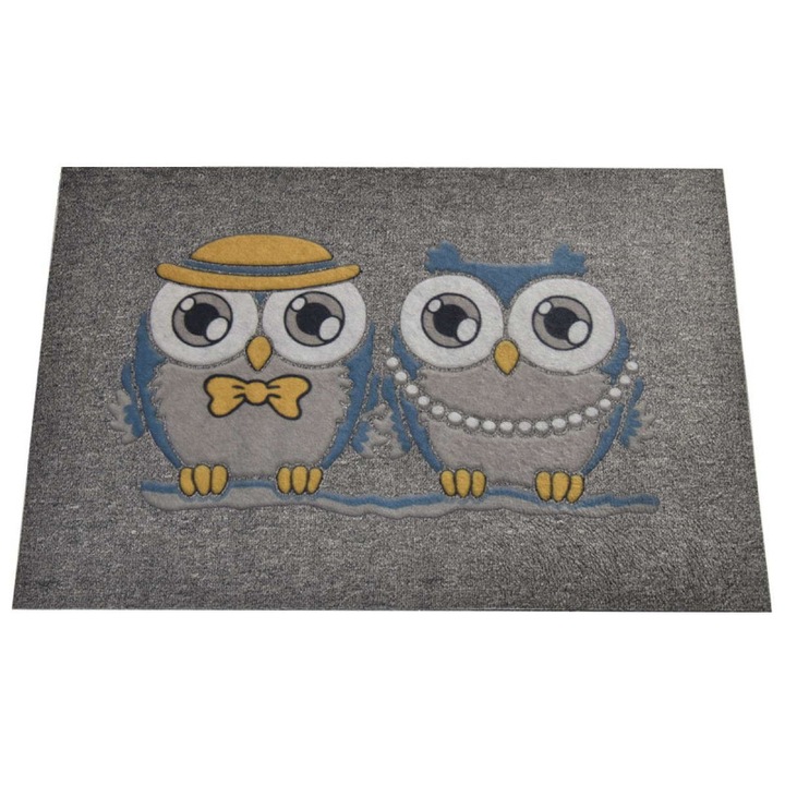 Bejárati ajtószőnyeg Chilai Home 877CHL1026, 40x60 cm, PVC, szürke