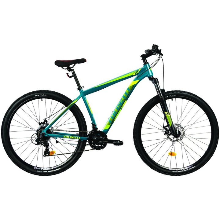 Велосипед Colinelli 2925 MTB, скоростен лост Shimano ST-EF500 EZ-FIRE PLUS, 24 скорости, алуминиева рамка, размер M, 29" колела, дискови спирачки, зелен цвят