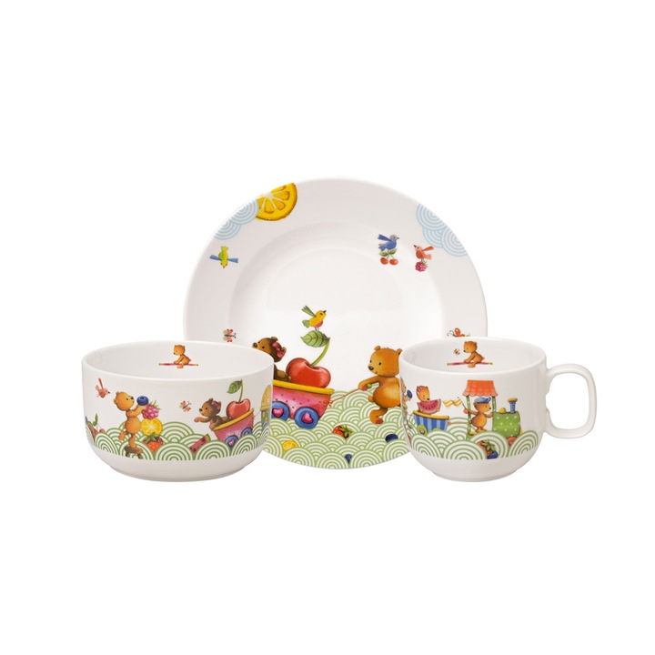 Set pentru copii 3 piese Hungry as a Bear, Villeroy&Boch, portelan - 418301