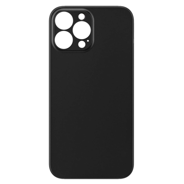 Кейс за iPhone 13 Pro - TPU гел, Матов силикон, гръб, Ултратънък, с изрези за камера, ЧЕРЕН - Gekko Mobile®