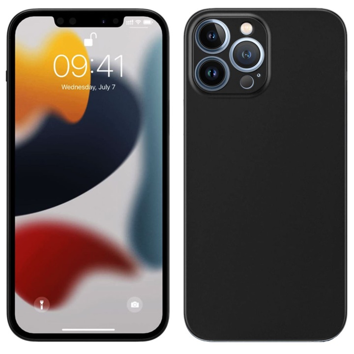 Husa Liquid soft touch compatibila cu Apple IPhone 13 Pro Max 6.7 inch Neagra