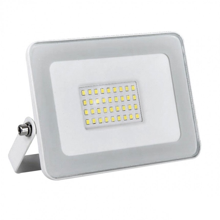 LED RGB projektor Lightex SLIM, 20W, 1500lm, Távirányítóval, Nedvességálló, Fehér