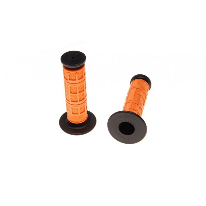 Set mansoane cross/enduro Rival Store, lungime 124mm, portocaliu/negru