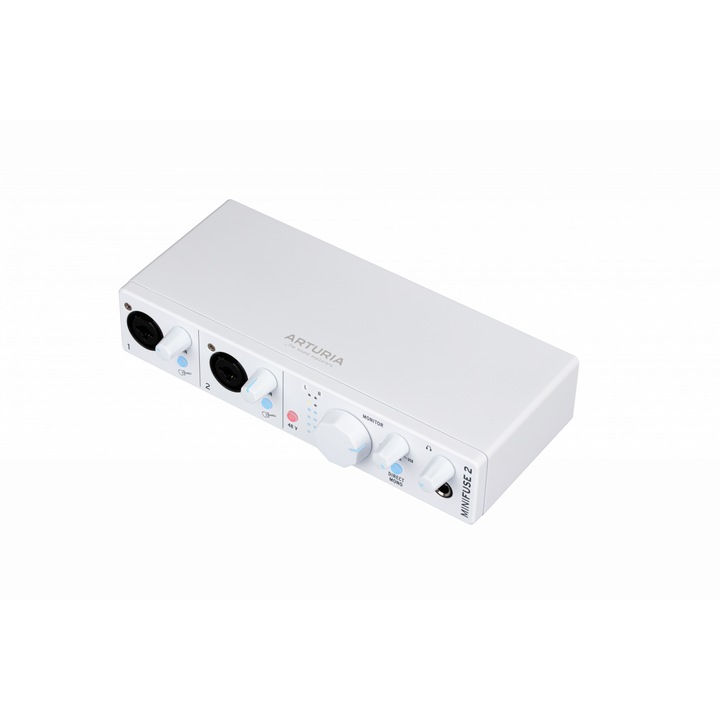 Аудио интерфейс Arturia MiniFuse 2 White, 2-канален USB-C, Включва софтуерен пакет, Бял