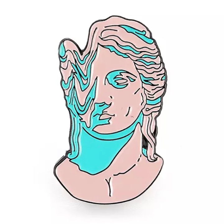 Pin brosa, PINETS, Sculptura, Roz, 1.7 cm x 3.0 cm