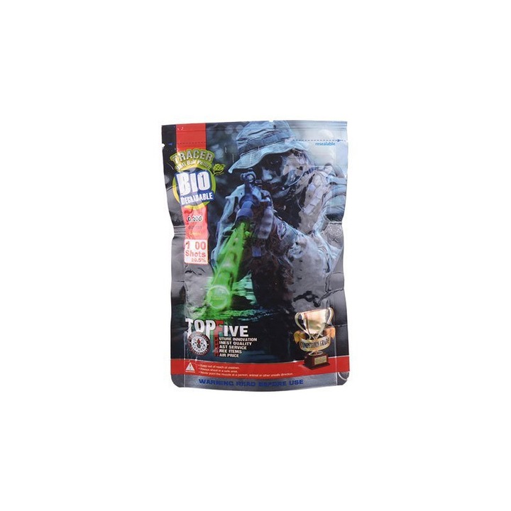 Set Bile Airsoft Bio Tracer 0.20g 1000buc verzi