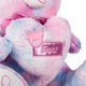 Плюшено мече хванало сърце, Розов / Син, 43х35х40 см