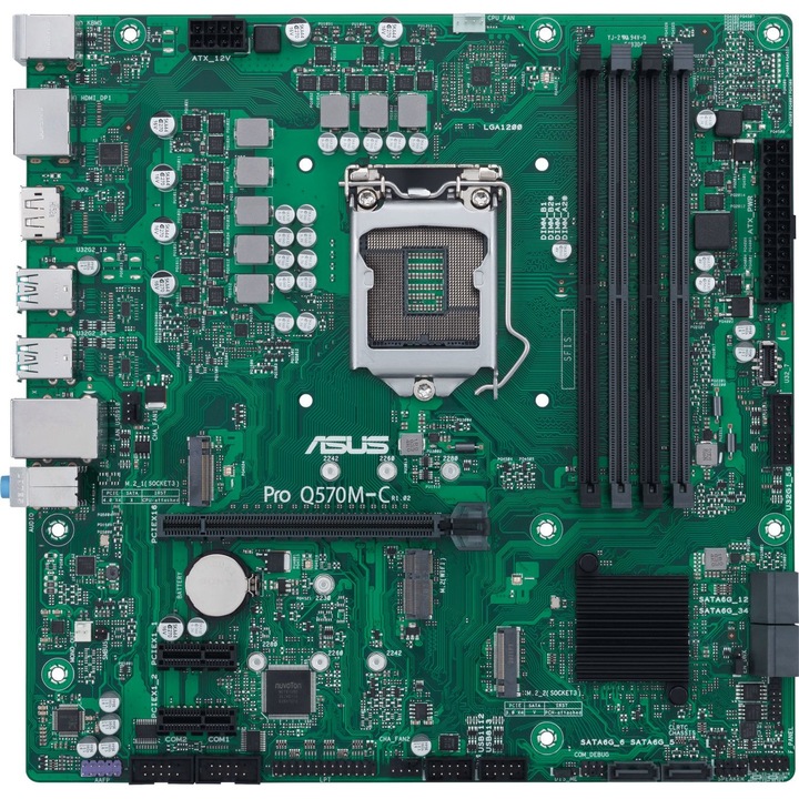 Дънна платка Asus 90MB1700-M0EAYC, Micro ATX, Socket 1200, Intel Q570, DDR4, 4 слота