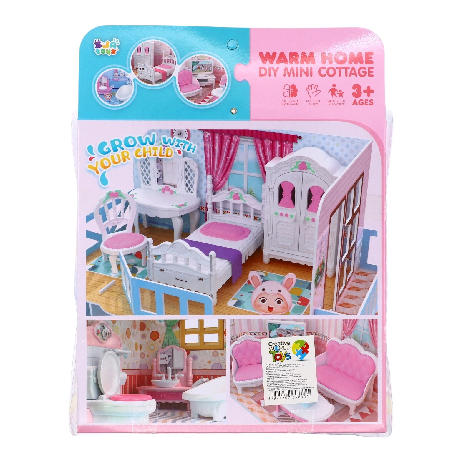 Интерактивна играчка, Сладка къща, 12 декорации, Розово - eMAG.bg