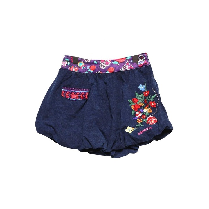 Дънкова пола за момиче с подплата, Desigual, Син, 11-12г.