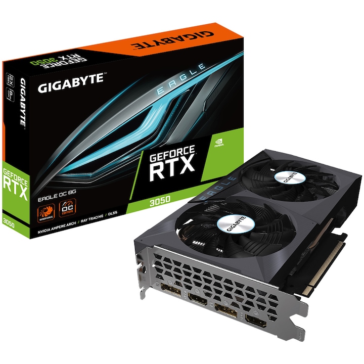 Видео карта Gigabyte GeForce® RTX™ 3050 EAGLE OC, 8GB GDDR6, 128-bit