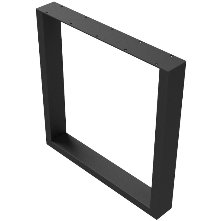 Set doua picioare metalice pentru masa 70x71 cm profil 10x4 cm