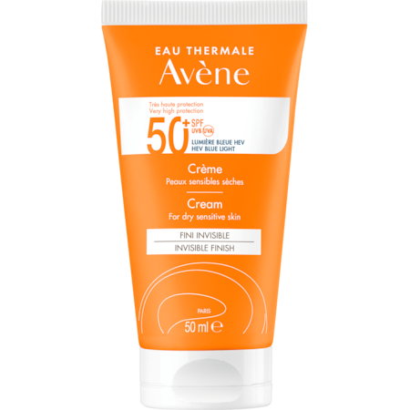 Crema de fata cu protectie solara Avene SPF 50+ TRIASORB, pentru ten sensibil, 50 ml