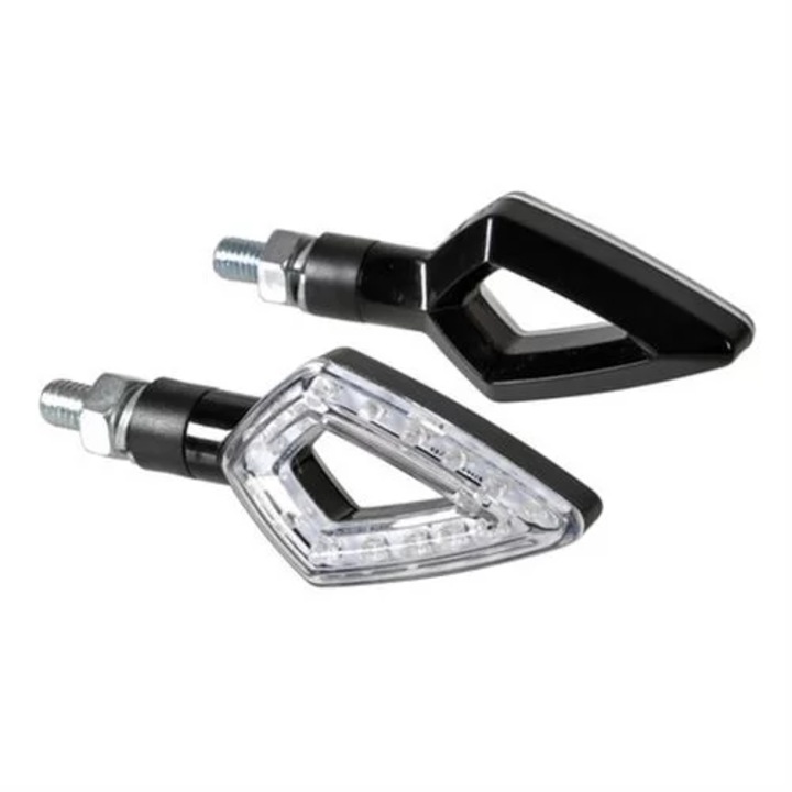 Lampa KIER LED motorkerékpáros index párban, fekete, 12V