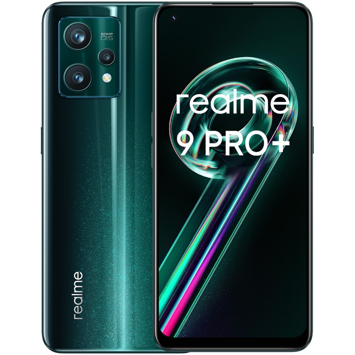 Смартфон Realme 9 Pro+, 128GB, 6GB RAM, 5G, Aurora Green