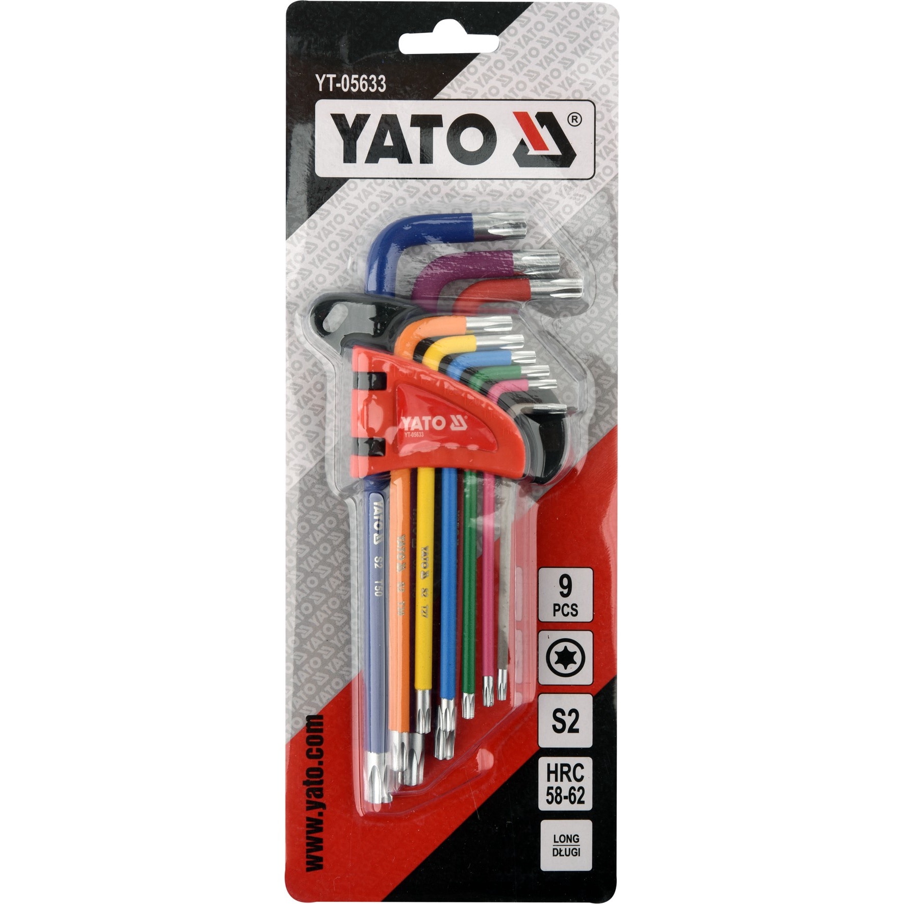 Set 9 chei TORX Yato T10-T50, tip L, colorate - eMAG.ro