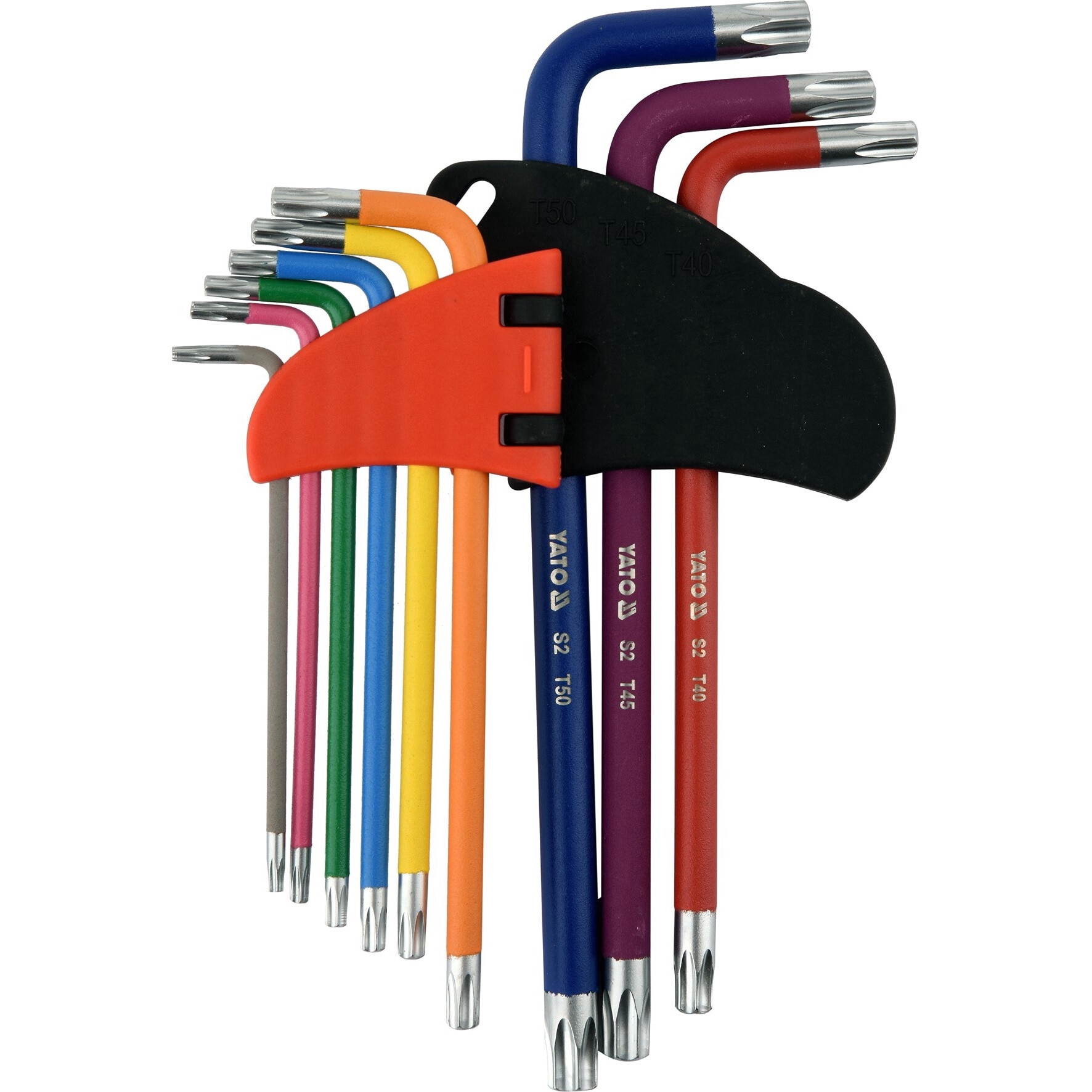 Set 9 chei TORX Yato T10-T50, tip L, colorate - eMAG.ro