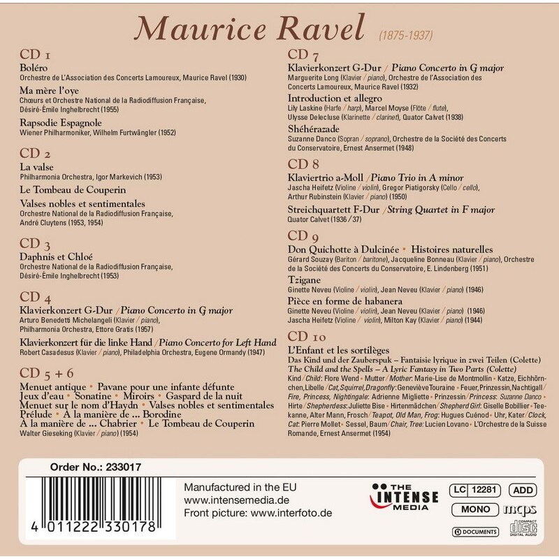 Maurice Ravel– Collection 10CD - eMAG.hu