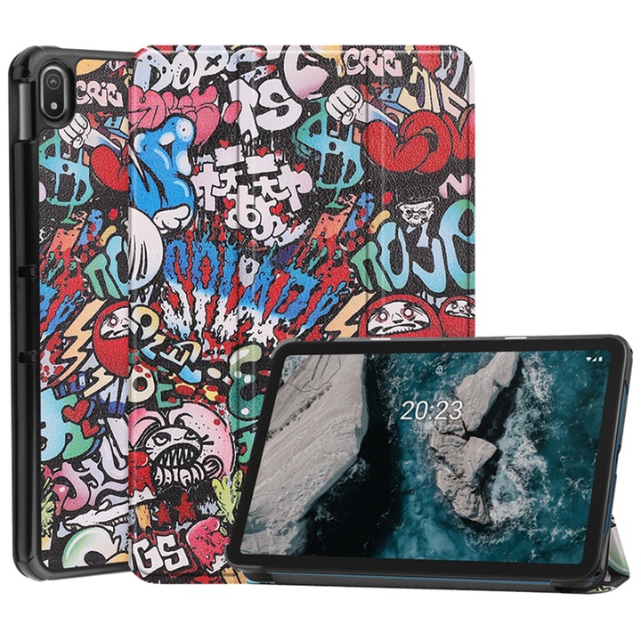 Защитен калъф, съвместим с Nokia T20, Microfibra, FoldPro, T577, Urban Vibe