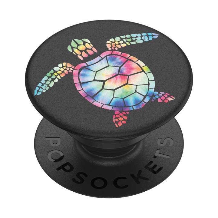 Suport universal de telefon si tableta PopSockets®, PopGrip Psychedelic Turtle