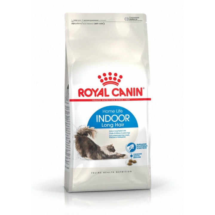 Hrana uscata pisici adulte de interio cu blana lunga, ROYAL CANIN Indoor Long Hair, cu pasare 4 kg