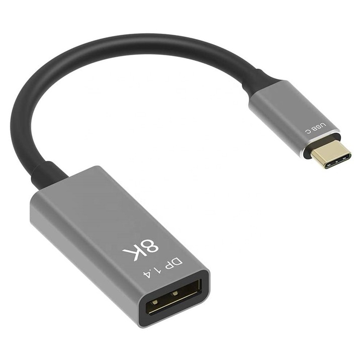 RikBo® USBC хъб, USBC към 8K 60Hz адаптер, 1.4 Display Port
