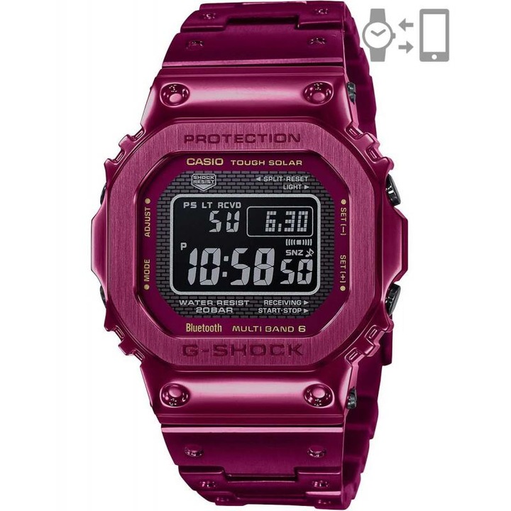 Мъжки часовник Casio G-Shock GMW-B5000RD-4ER, Кварцов, Лилав