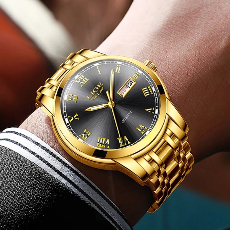Ceas barbatesc Lige Elegant Afisaj Analog Mecanism Quartz Fashion ...